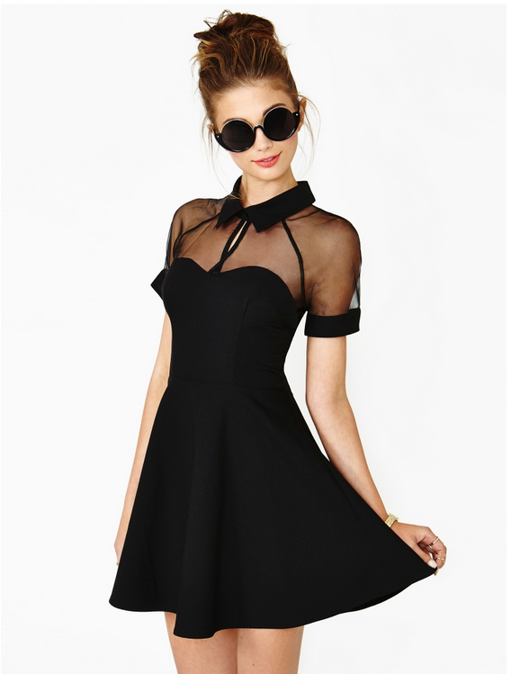 Sexy Short Sleeve Chiffon Dress