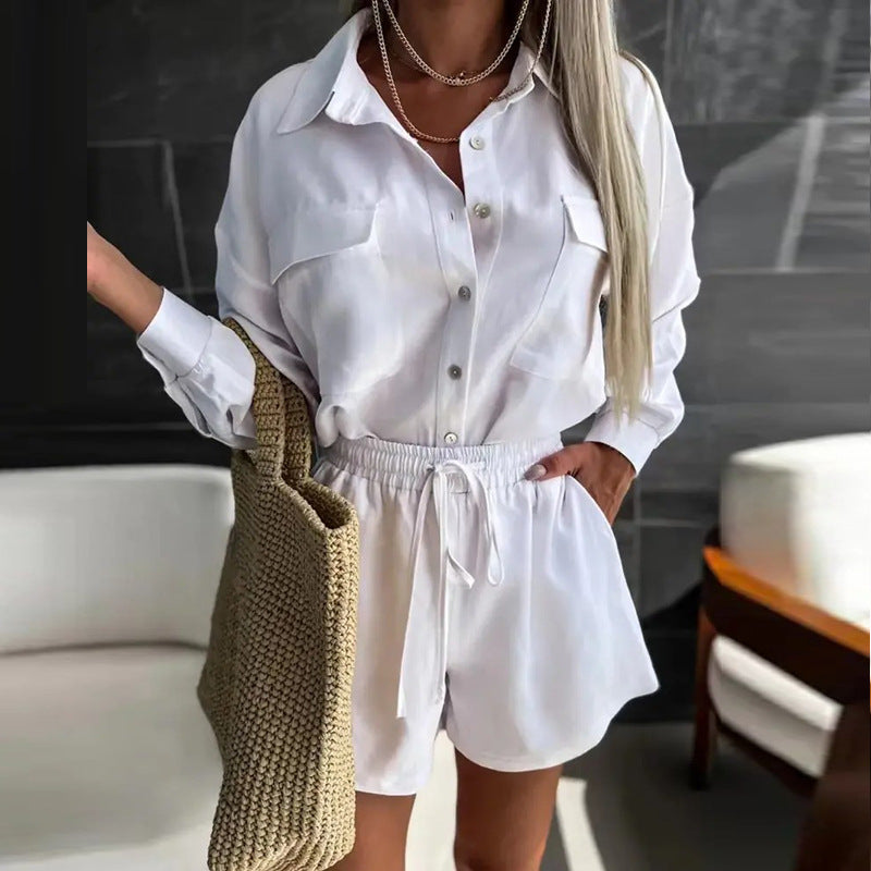 Fashion Casual Button Long Sleeve Elegant Two Piece Suit