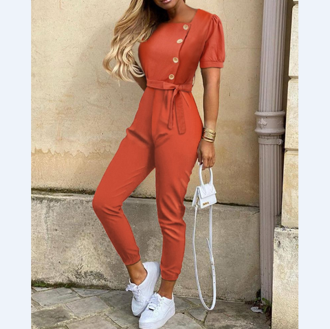 Casual Butterfly Print Jumpsuit