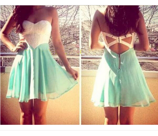 Fashion Sleeveless Green Dress