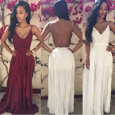 Fashion Sexy Solid Color Sling Sleeveless Dress