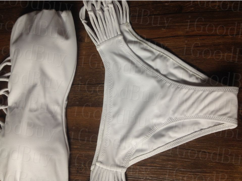 Fashion Sexy white Pierced bikini