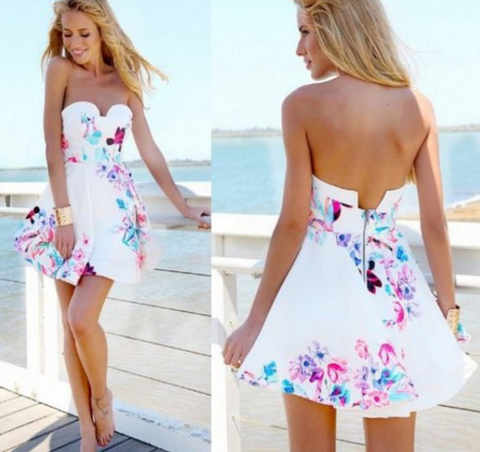 SWEET WHITE PRINT DRESS