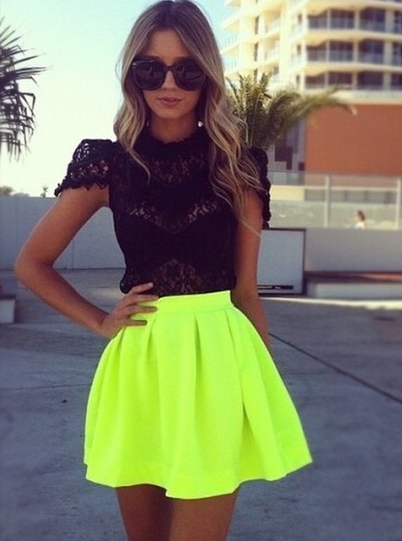 FASHION GREEN HALF-LENGTH SKIRT