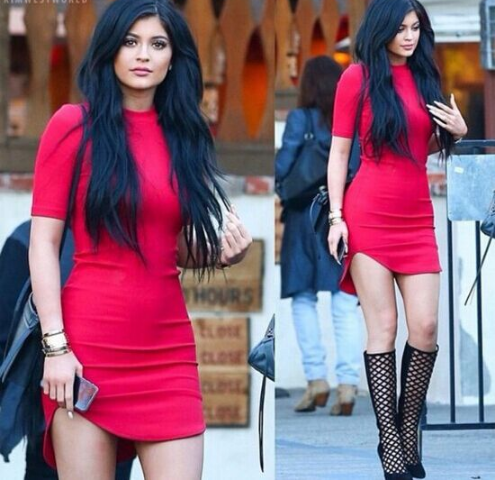 Sexy Round Neck Short-Sleeved Package Hip Dress