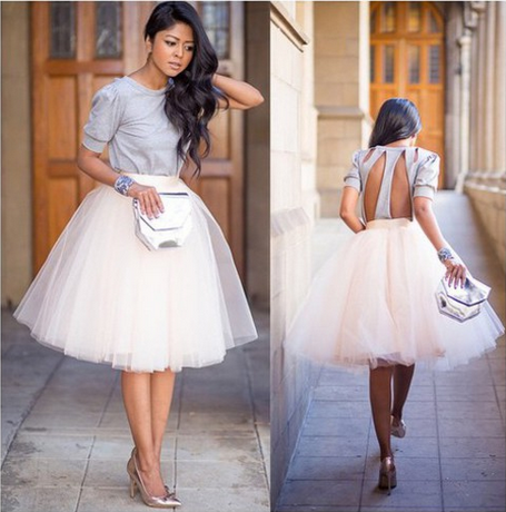 Fashion Chiffon Plaid Skirt