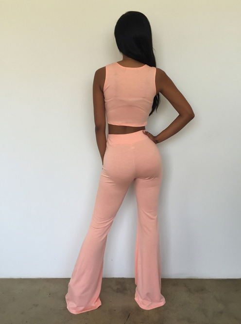 Sexy Sleeveless Two-Piece Piece Pants
