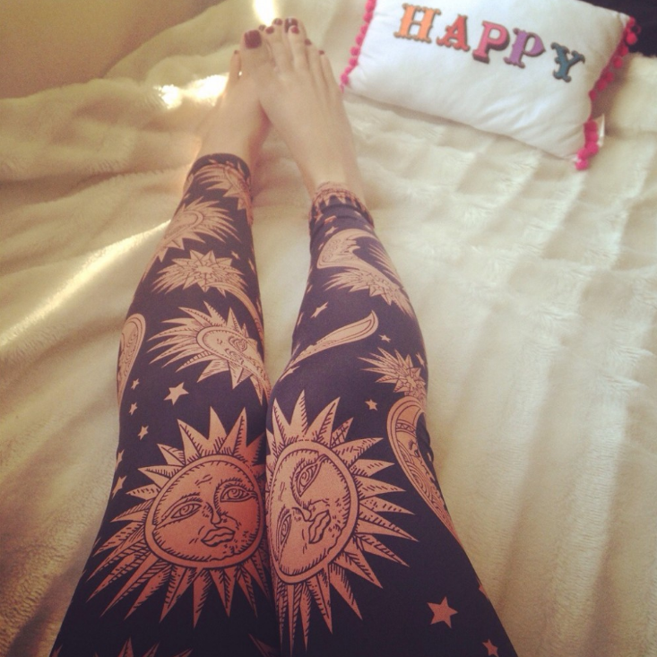 Design moon elastic force long pants