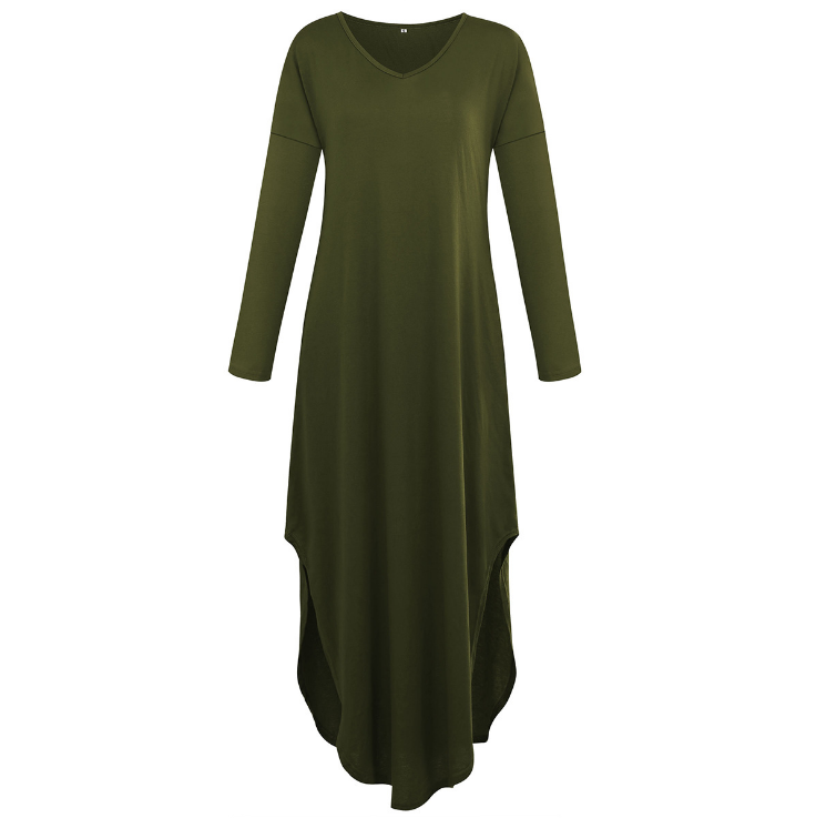 Loose Long Sleeve Maxi Dress