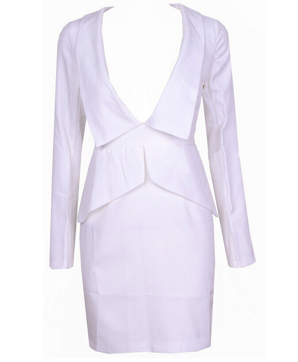 Sexy V-Neck Long-Sleeved Dress