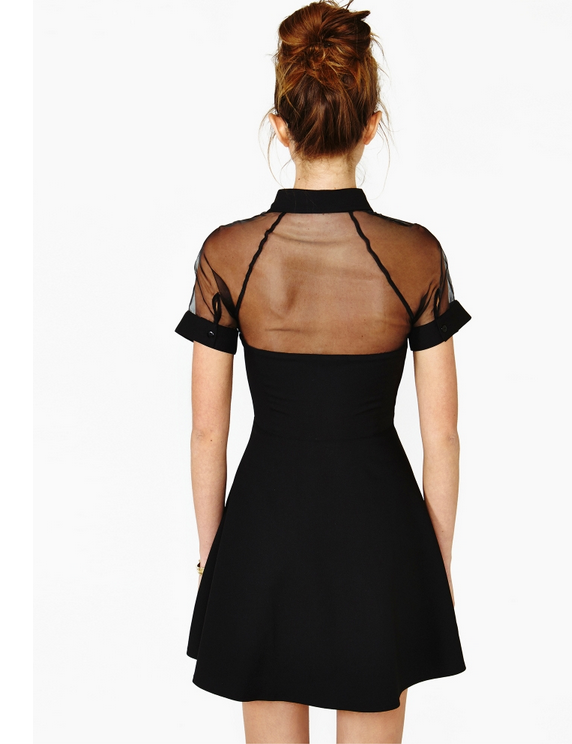 Sexy Short Sleeve Chiffon Dress