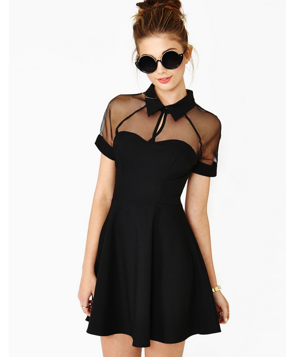 Sexy Short Sleeve Chiffon Dress