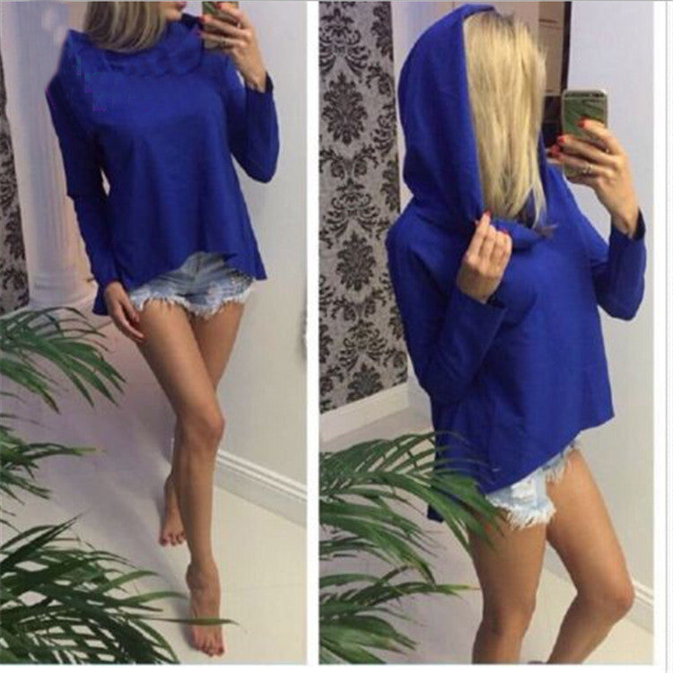 Casual long-sleeved hooded sweater