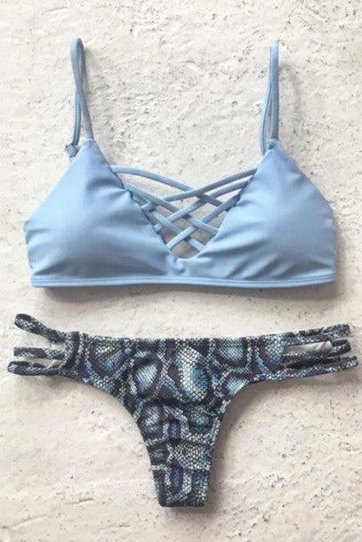 Design Printing Two-piece bikini swimsuit