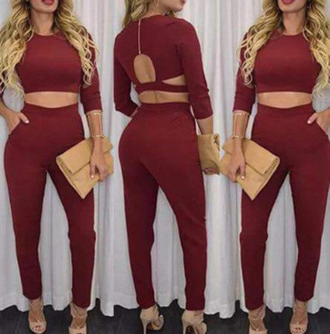 LONG-SLEEVED TWO-PIECE LONG PANTS