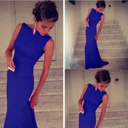 Sexy Floor Length Slim Simple Floor Length Party Dress