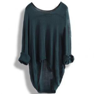 Long-Sleeved Knit Blouse Knit Shirt Hollow