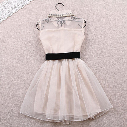 Fashion Bow Belt Dress