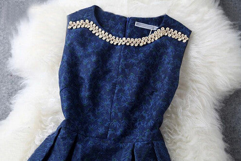 Sweet Embroidered Sleeveless Dress