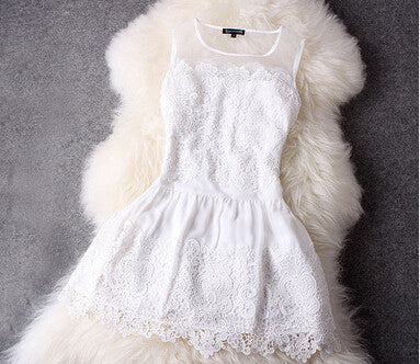 Dark Blue Lace Dress