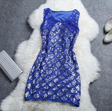 Stylish Beaded Sequined Dress