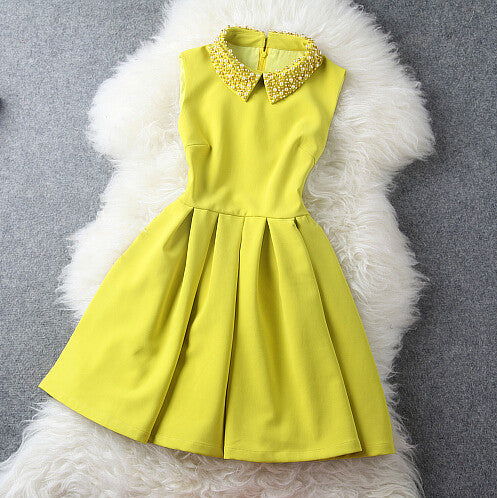 Handmade Beads Slim Dress