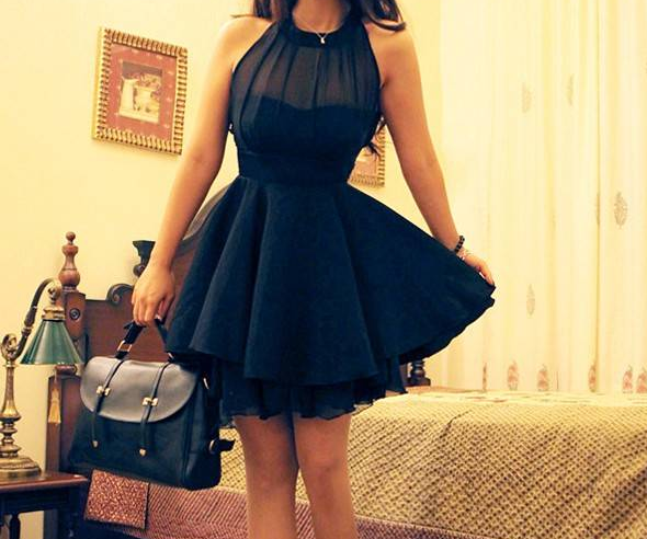 Sexy Chiffon Halter Dress