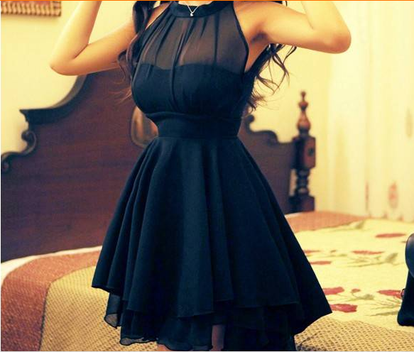 Sexy Chiffon Halter Dress