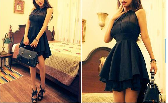 Sexy Chiffon Halter Dress