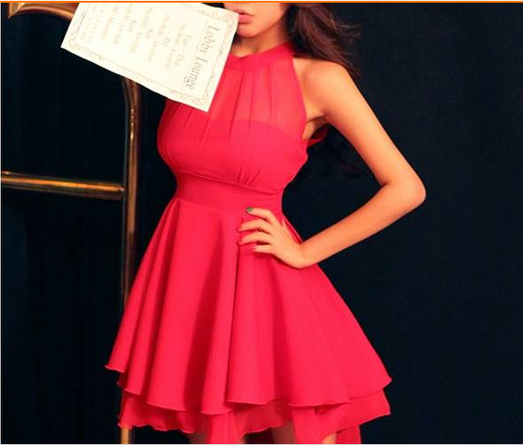 Sexy Chiffon Halter Dress
