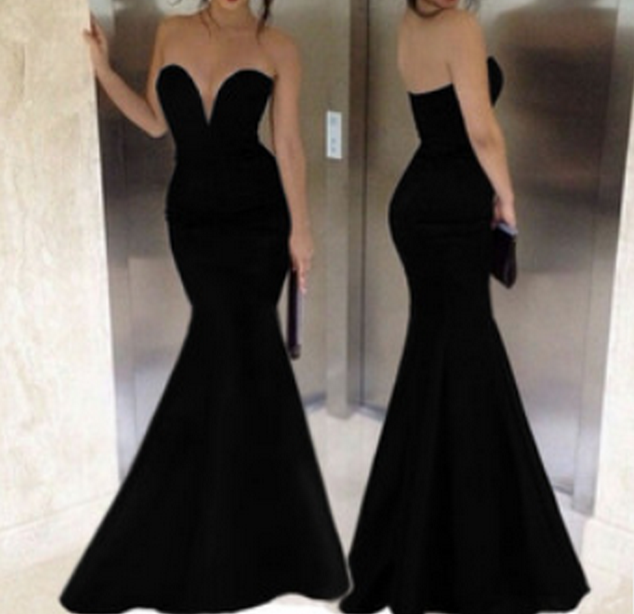 Fabulous Black Off The Shoulder Floor Length Mermaid Dress