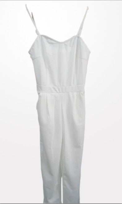 Spaghetti Strap Chic White Jumpsuit