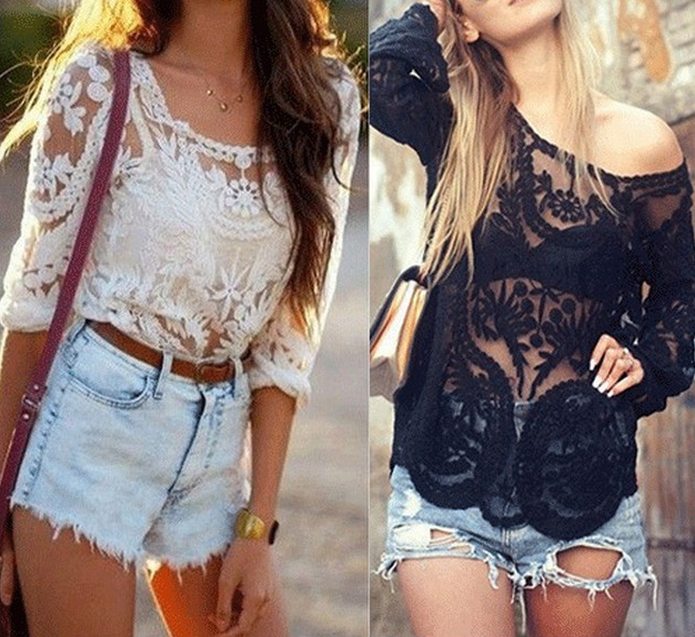 Openwork Lace Jacket Sunscreen Shirt