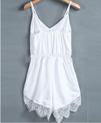 SWEET LACE SUSPENDERS PIECE PANTS