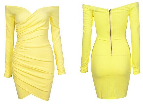 SEXY CUTE LONG-SLEEVED DRESS