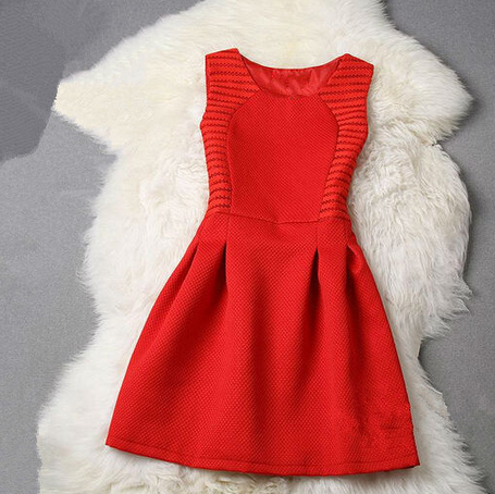 Fashion Round Neck Sleeveless Dress