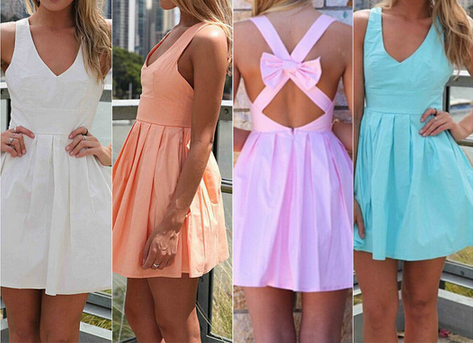 Sexy Halter Bow Dress