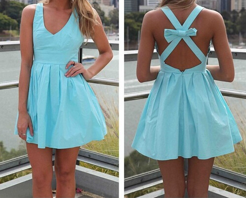 Sexy Halter Bow Dress