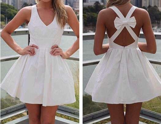 Sexy Halter Bow Dress