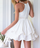 Fashion Straps White Chiffon Dress