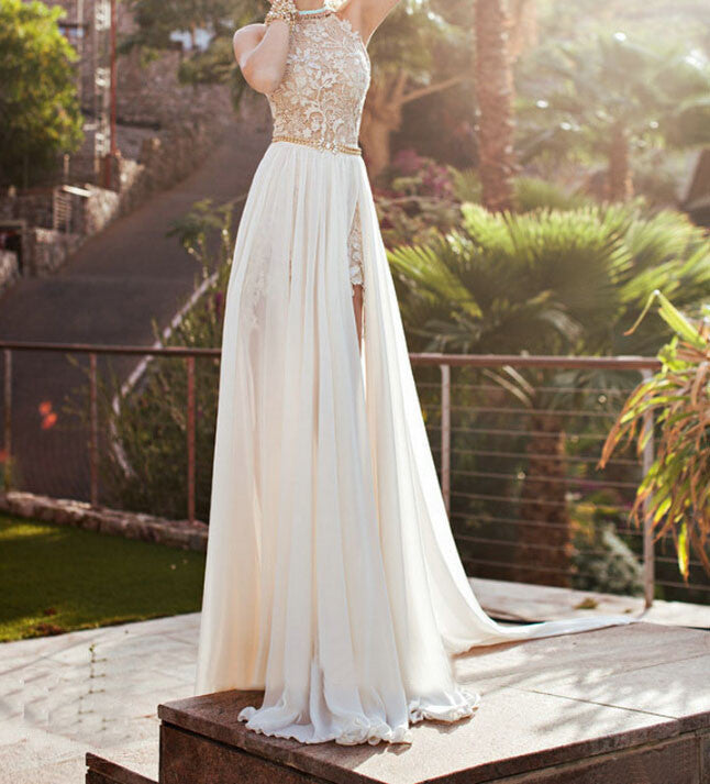 Sexy Rose Lace Stitching Chiffon Dress