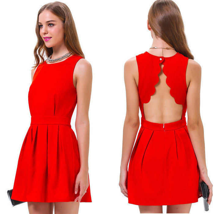 Fashion Backless Sleeveless Dresses