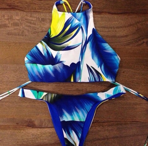 Sexy Shark Mouth Shaped One-Piece Bikini Swimwear