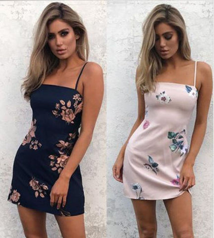 Backless Women'S Sexy Print Sleeveless Dress