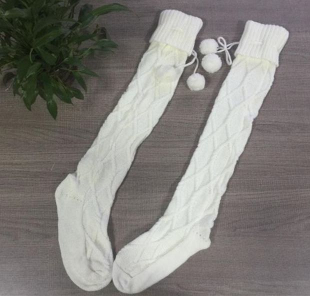 The Knee Socks Long Cotton Thigh High Stockings For Girls Ladies Women