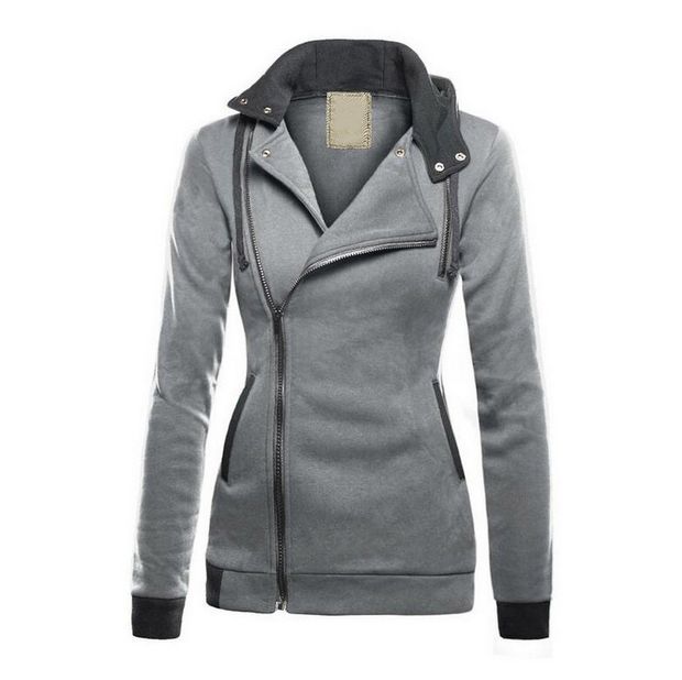 Long sleeved color hooded sweater