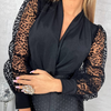 Women'S Solid Color Mesh Splicing V-Neck Jumpsuit