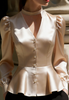 Elegant Temperament Solid Color Long Sleeved Shirt