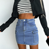 Sexy Denim Pocket Skirt
