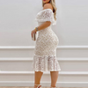 White Lace Sexy One Shoulder Dress
